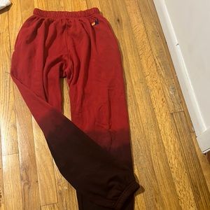 Pink tie dye aviator nation sweatpants